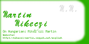 martin mikeczi business card